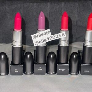 MAC Good Kisser, Up The Amp, Relentlessly Red, Dangerous Lipsticks